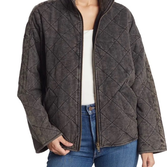 Distress Quilted Jacket Size 
